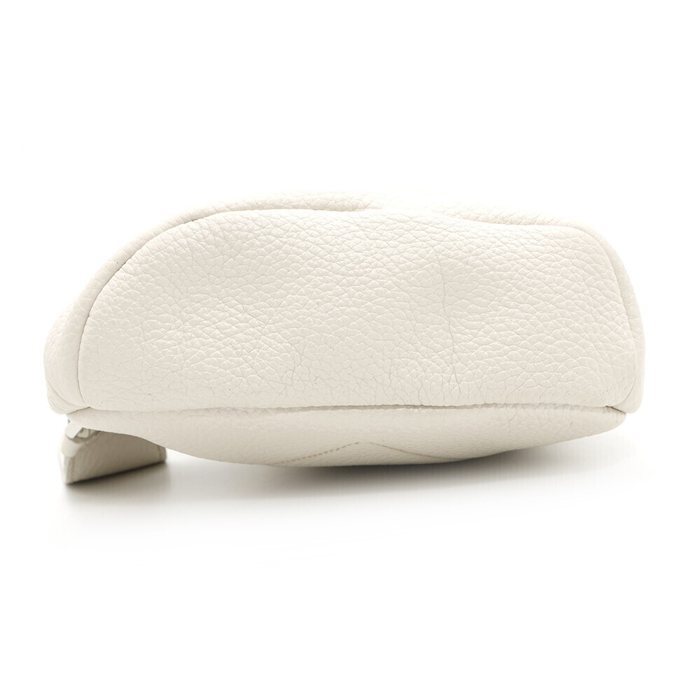 PRADA Triangle Logo Leather Body Bag White - Picture 4 of 7